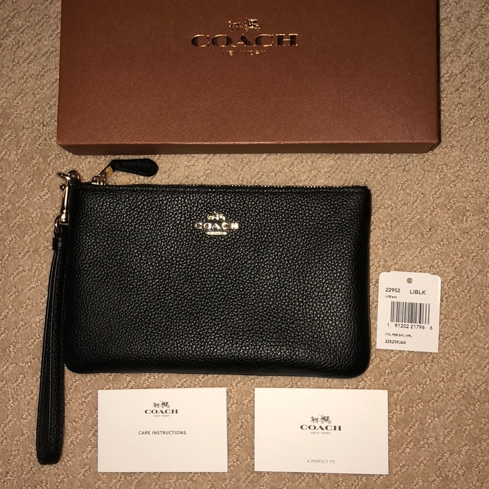 Black Coach Wristlet